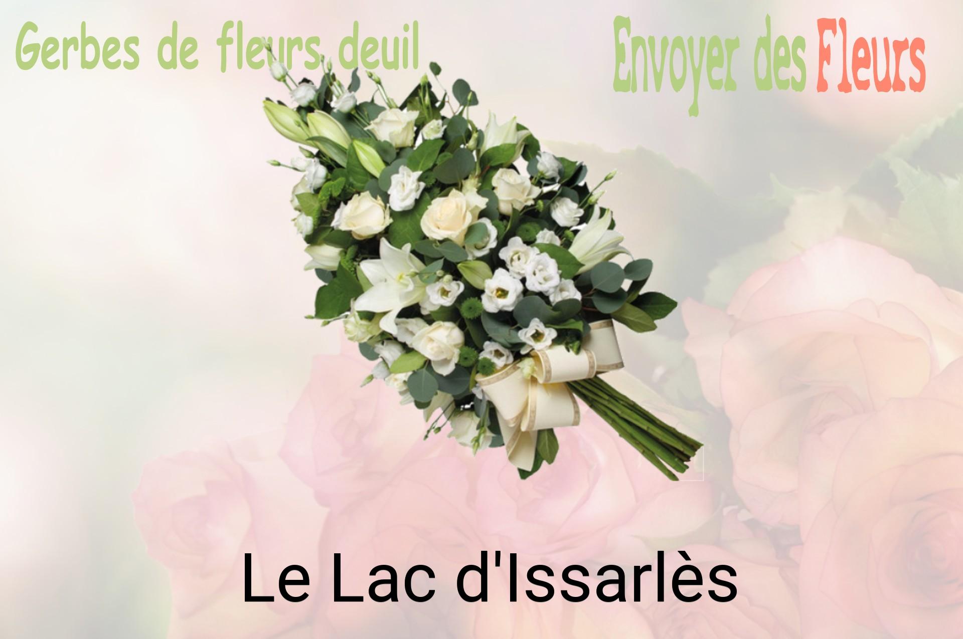 Gerbe de fleurs de deuil livrée à Le Lac-d'Issarlès